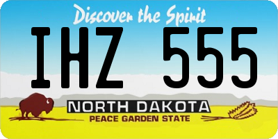 ND license plate IHZ555