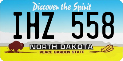 ND license plate IHZ558