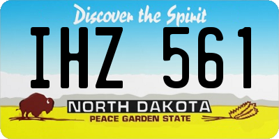 ND license plate IHZ561