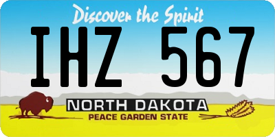 ND license plate IHZ567