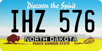 ND license plate IHZ576
