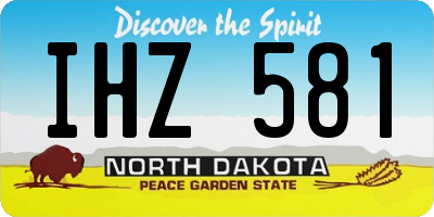 ND license plate IHZ581