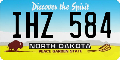 ND license plate IHZ584