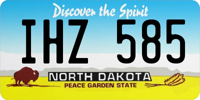 ND license plate IHZ585