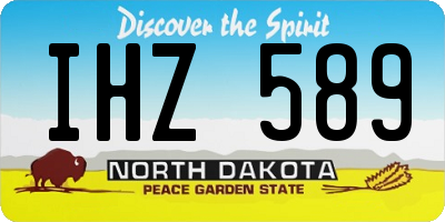 ND license plate IHZ589