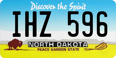 ND license plate IHZ596