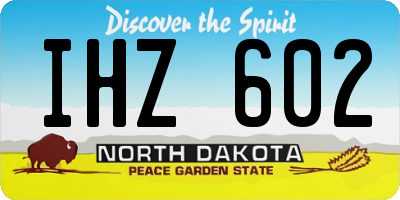 ND license plate IHZ602