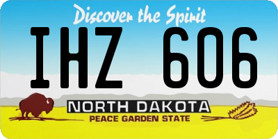 ND license plate IHZ606