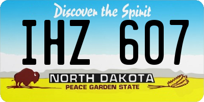 ND license plate IHZ607