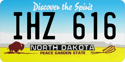 ND license plate IHZ616