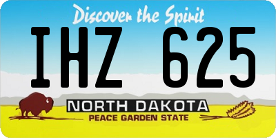 ND license plate IHZ625