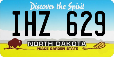 ND license plate IHZ629