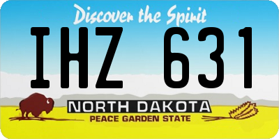 ND license plate IHZ631