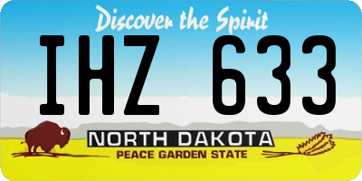 ND license plate IHZ633