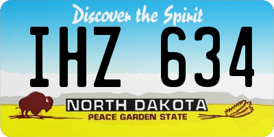 ND license plate IHZ634