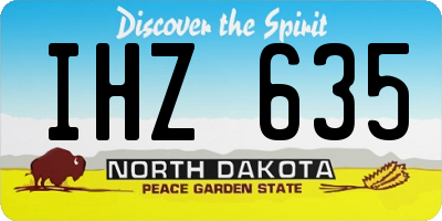 ND license plate IHZ635