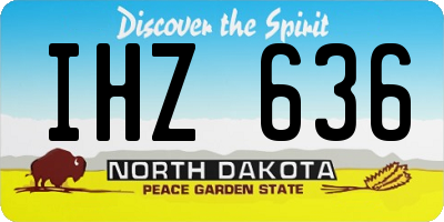 ND license plate IHZ636