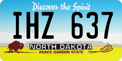 ND license plate IHZ637