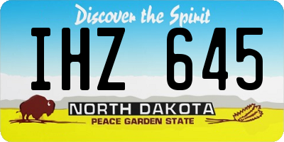 ND license plate IHZ645