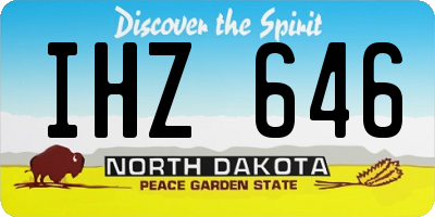 ND license plate IHZ646