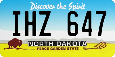 ND license plate IHZ647
