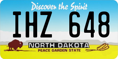ND license plate IHZ648