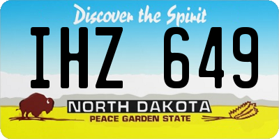 ND license plate IHZ649