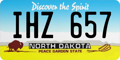 ND license plate IHZ657