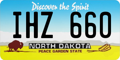 ND license plate IHZ660