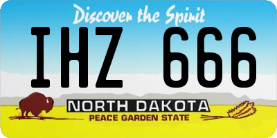 ND license plate IHZ666