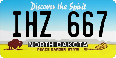 ND license plate IHZ667