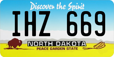 ND license plate IHZ669
