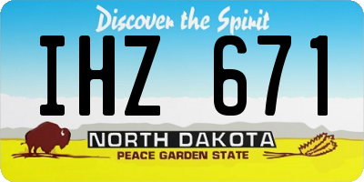 ND license plate IHZ671