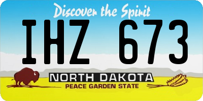 ND license plate IHZ673