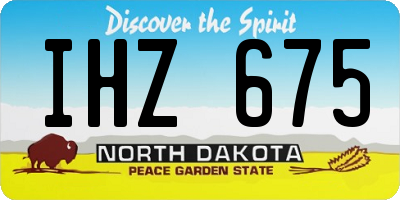 ND license plate IHZ675