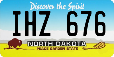 ND license plate IHZ676