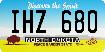ND license plate IHZ680