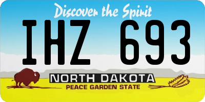 ND license plate IHZ693
