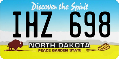 ND license plate IHZ698
