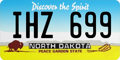ND license plate IHZ699