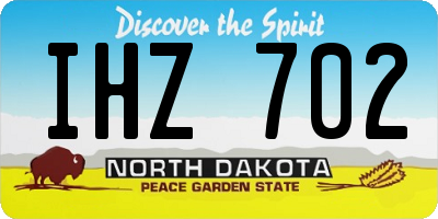 ND license plate IHZ702