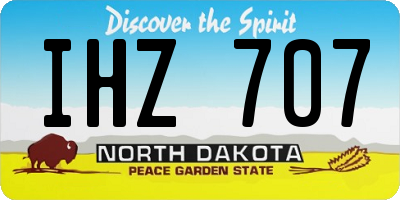 ND license plate IHZ707