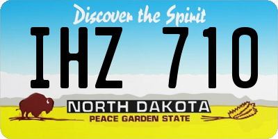 ND license plate IHZ710