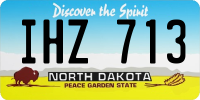 ND license plate IHZ713