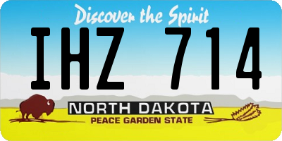 ND license plate IHZ714