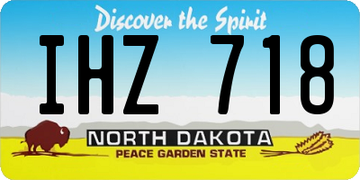 ND license plate IHZ718
