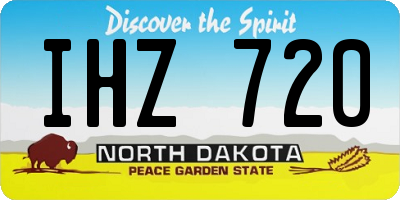 ND license plate IHZ720