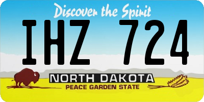 ND license plate IHZ724