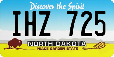 ND license plate IHZ725