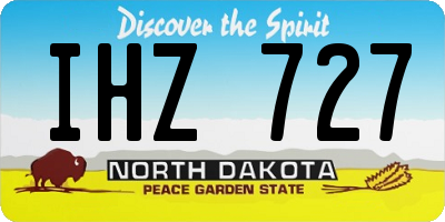 ND license plate IHZ727